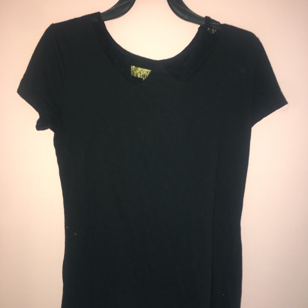 cute black shirt... with fishnet at the top